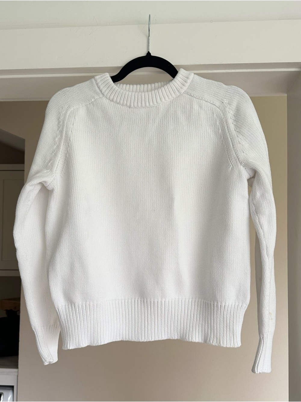 J. Crew White Crewneck Sweater